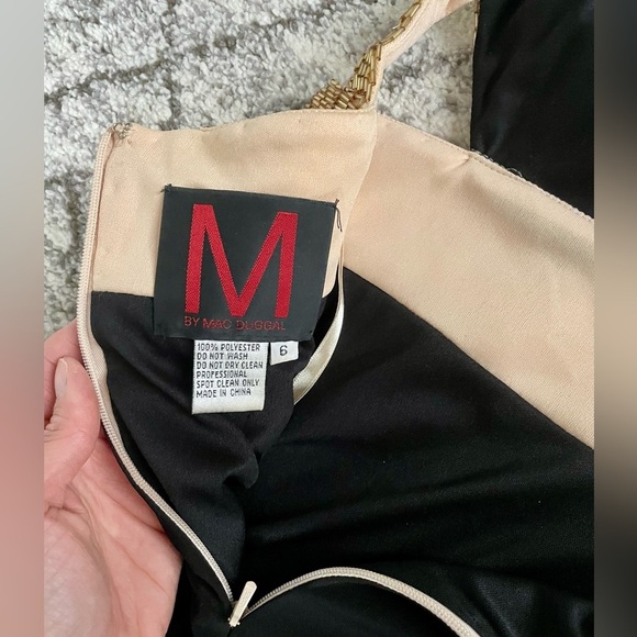 Mac Duggal Black and Gold Formal Gown - Picture 11 of 12